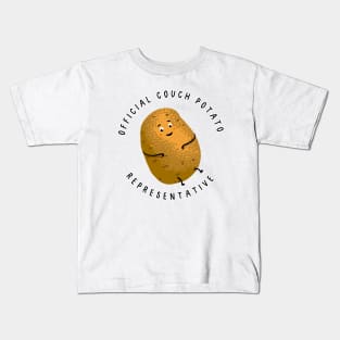 Official Couch Potato Representative Kids T-Shirt